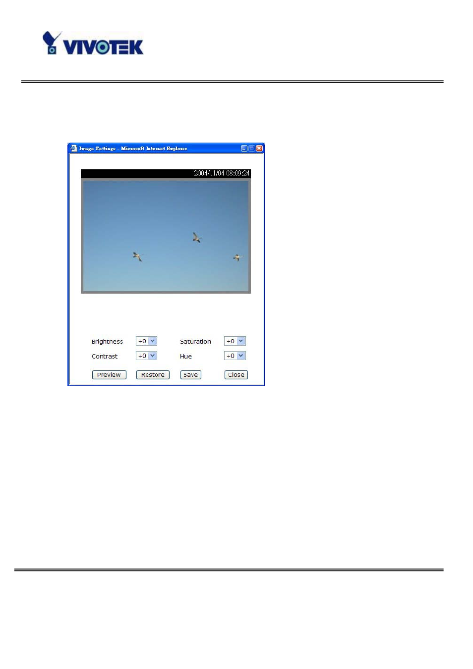 Image settings | Vivotek v User Manual | Page 48 / 91