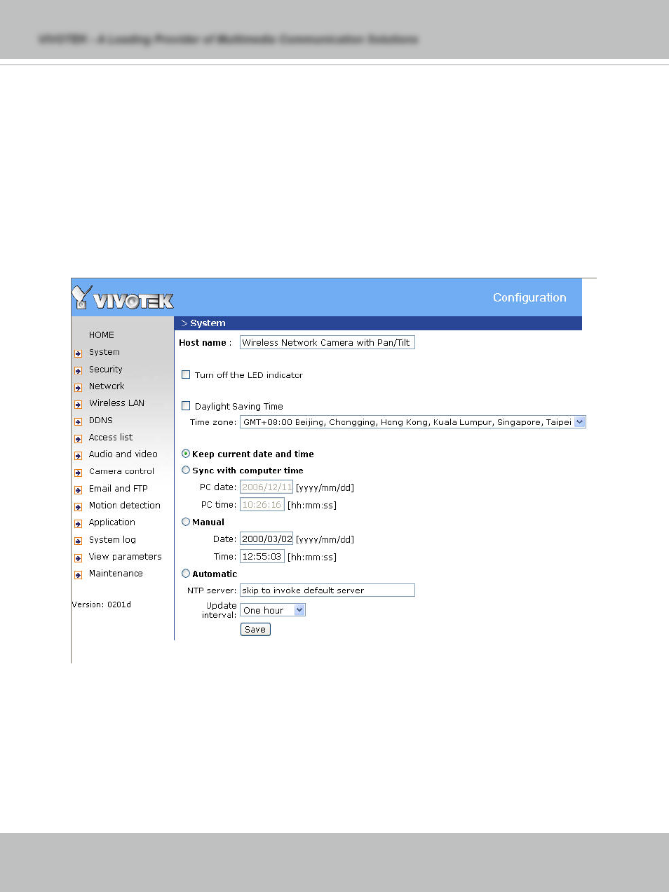 Definitions in configuration | Vivotek PT71373GPP/ISMA User Manual | Page 30 / 84