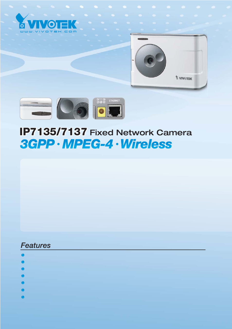 Vivotek IP7135 User Manual | 2 pages