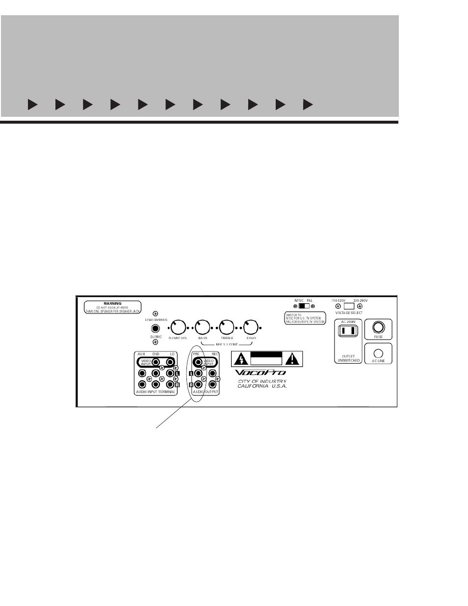 Connecting other components to the cdg x-3 mark ii | VocoPro CDG X-3 Mark II User Manual | Page 12 / 24