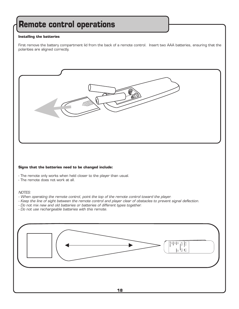 Remote control operations | VocoPro CDG-X3P II User Manual | Page 19 / 24