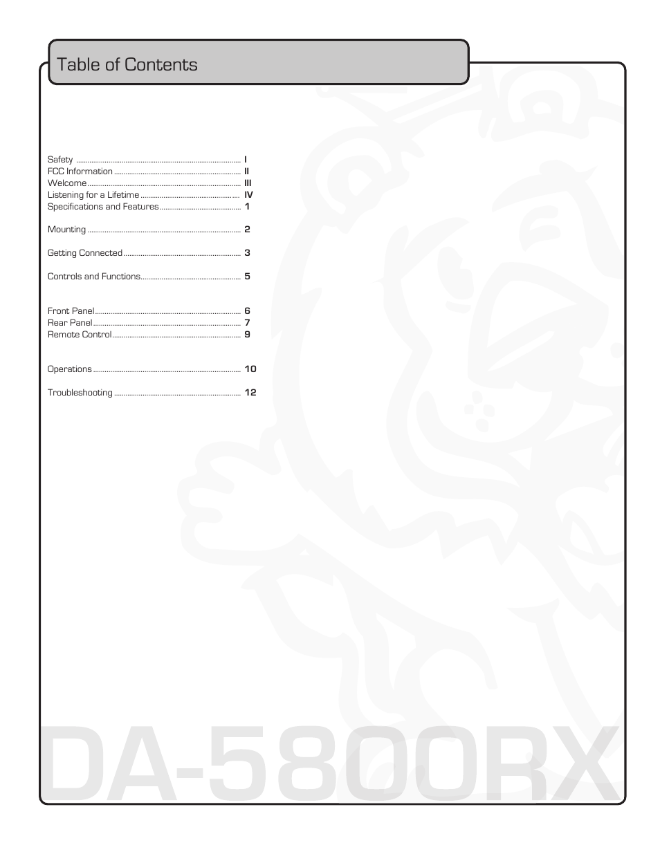 VocoPro PREAMPLIFIER DA-5800RX User Manual | Page 6 / 19