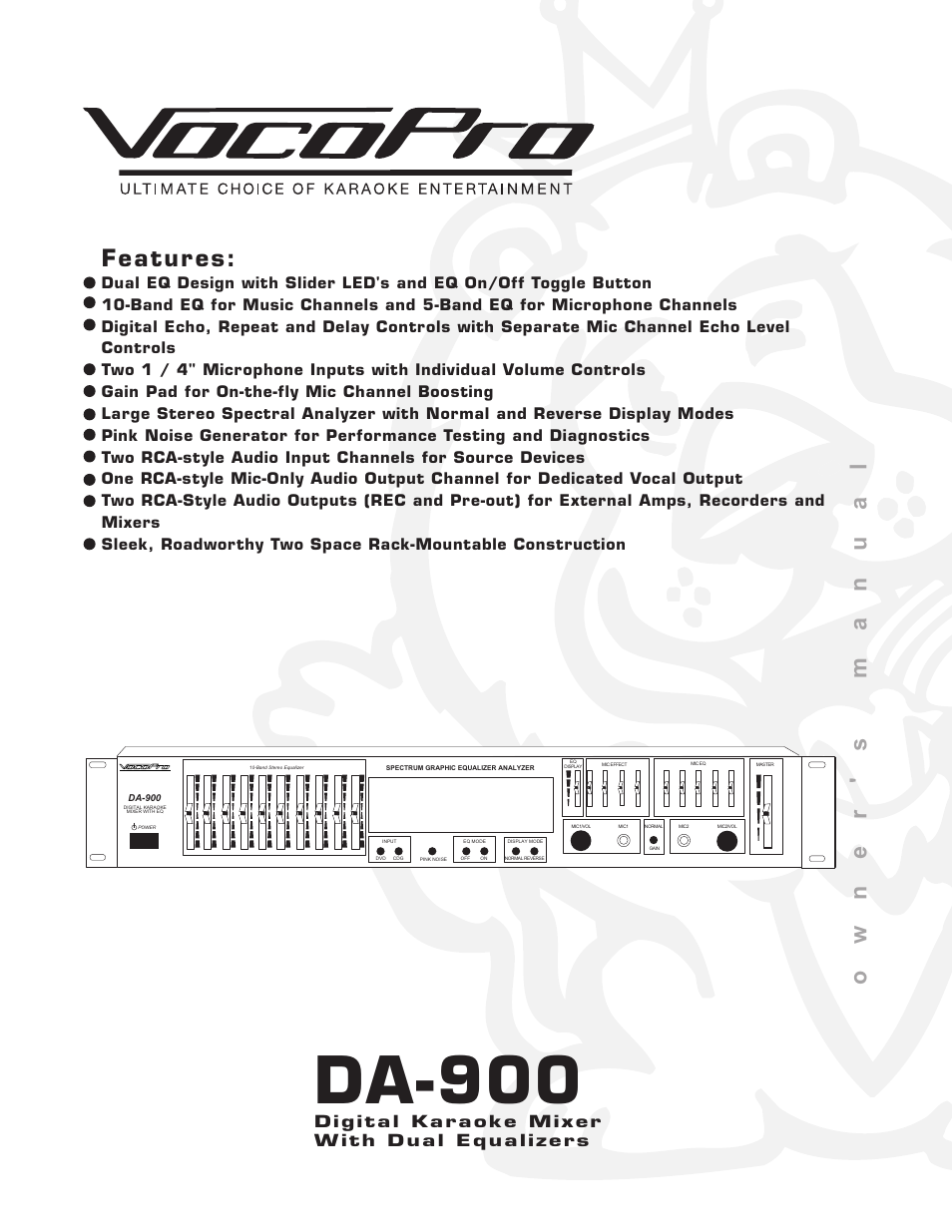 VocoPro DA-900 User Manual | 14 pages