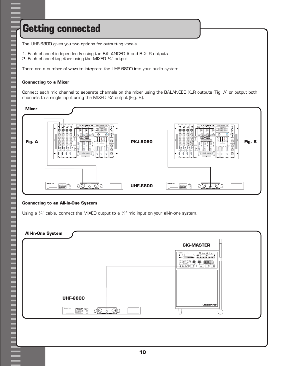 Getting connected | VocoPro UHF-6800 User Manual | Page 11 / 21