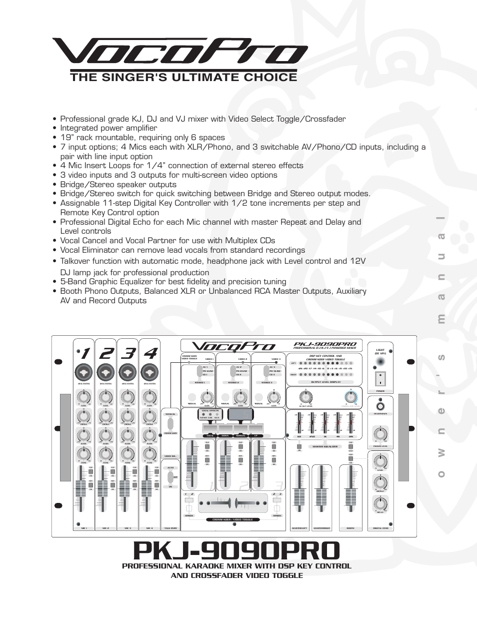 VocoPro PKJ-9090PRO User Manual | 24 pages