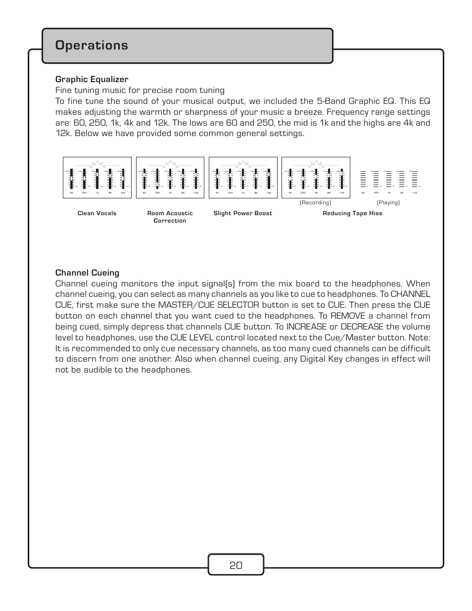 Operations | VocoPro KJ-7808RV User Manual | Page 22 / 28