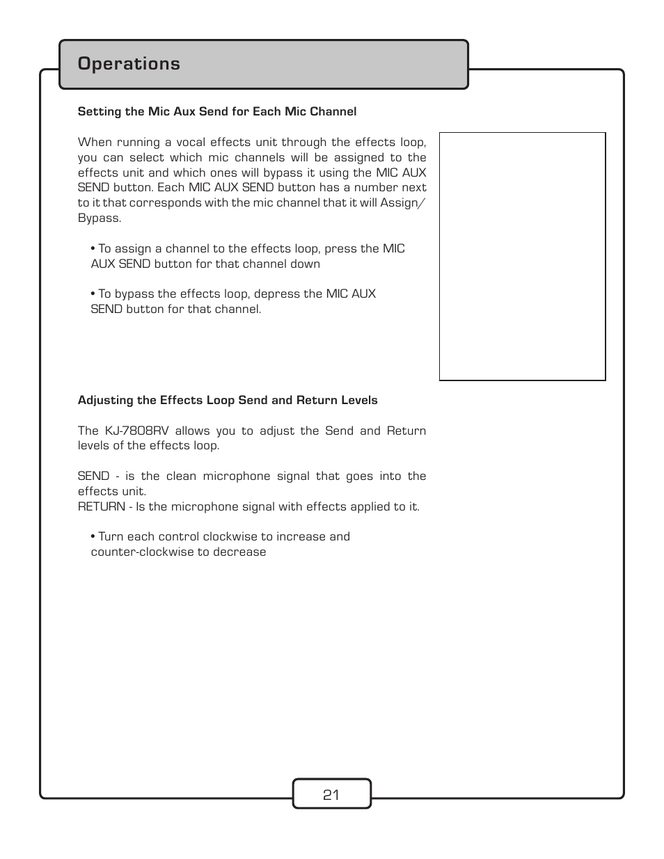 Operations | VocoPro KJ-7808RV User Manual | Page 23 / 28
