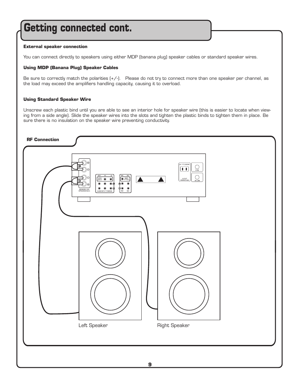 Getting connected cont | VocoPro CDG-X3P User Manual | Page 10 / 22