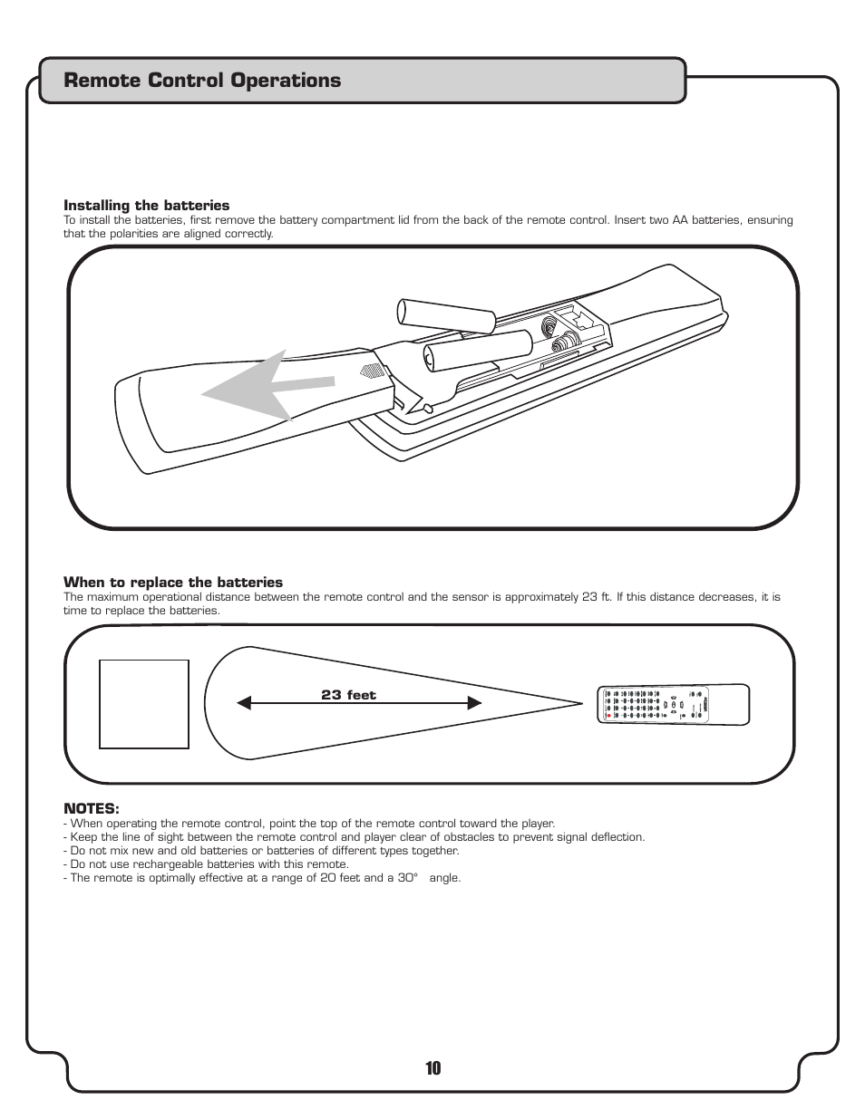 Remote control operations | VocoPro DVX-780K User Manual | Page 10 / 27