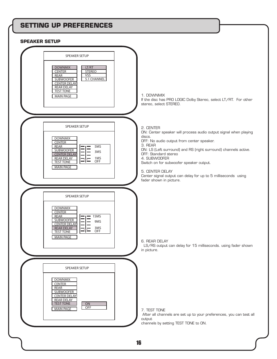 Setting up preferences | VocoPro DVX-780K User Manual | Page 16 / 27