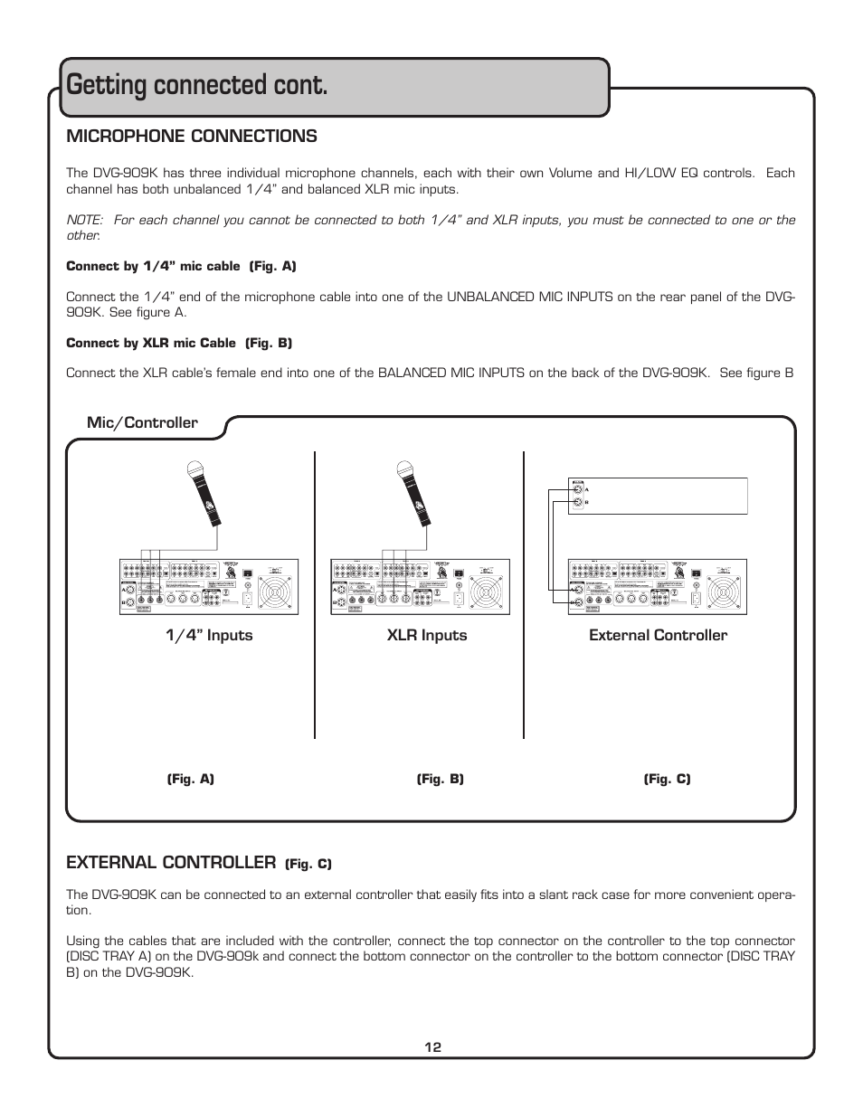 Getting connected cont | VocoPro THE SINGER'S ULTIMATE CHOICE DVG-909K User Manual | Page 13 / 34