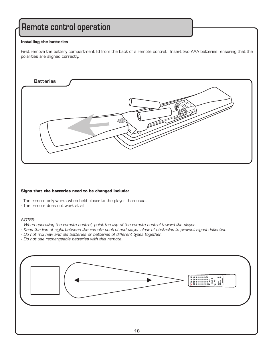 Remote control operation | VocoPro THE SINGER'S ULTIMATE CHOICE DVG-909K User Manual | Page 19 / 34