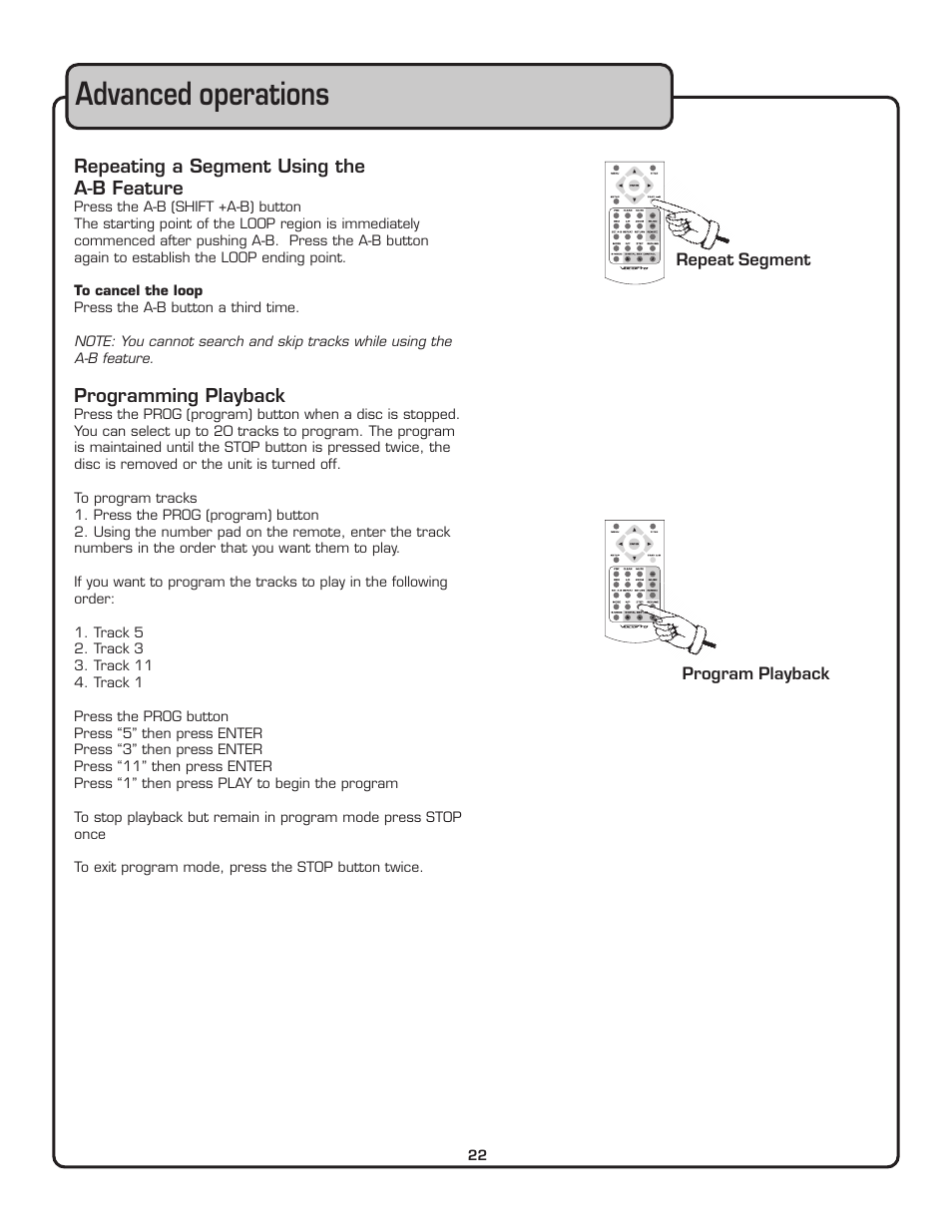 Advanced operations | VocoPro THE SINGER'S ULTIMATE CHOICE DVG-909K User Manual | Page 23 / 34