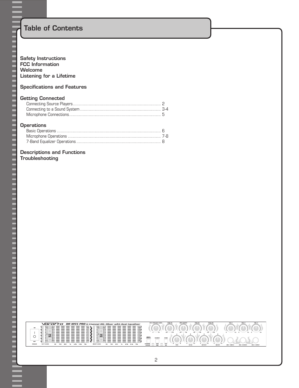 VocoPro DA-1055 PRO User Manual | Page 2 / 18