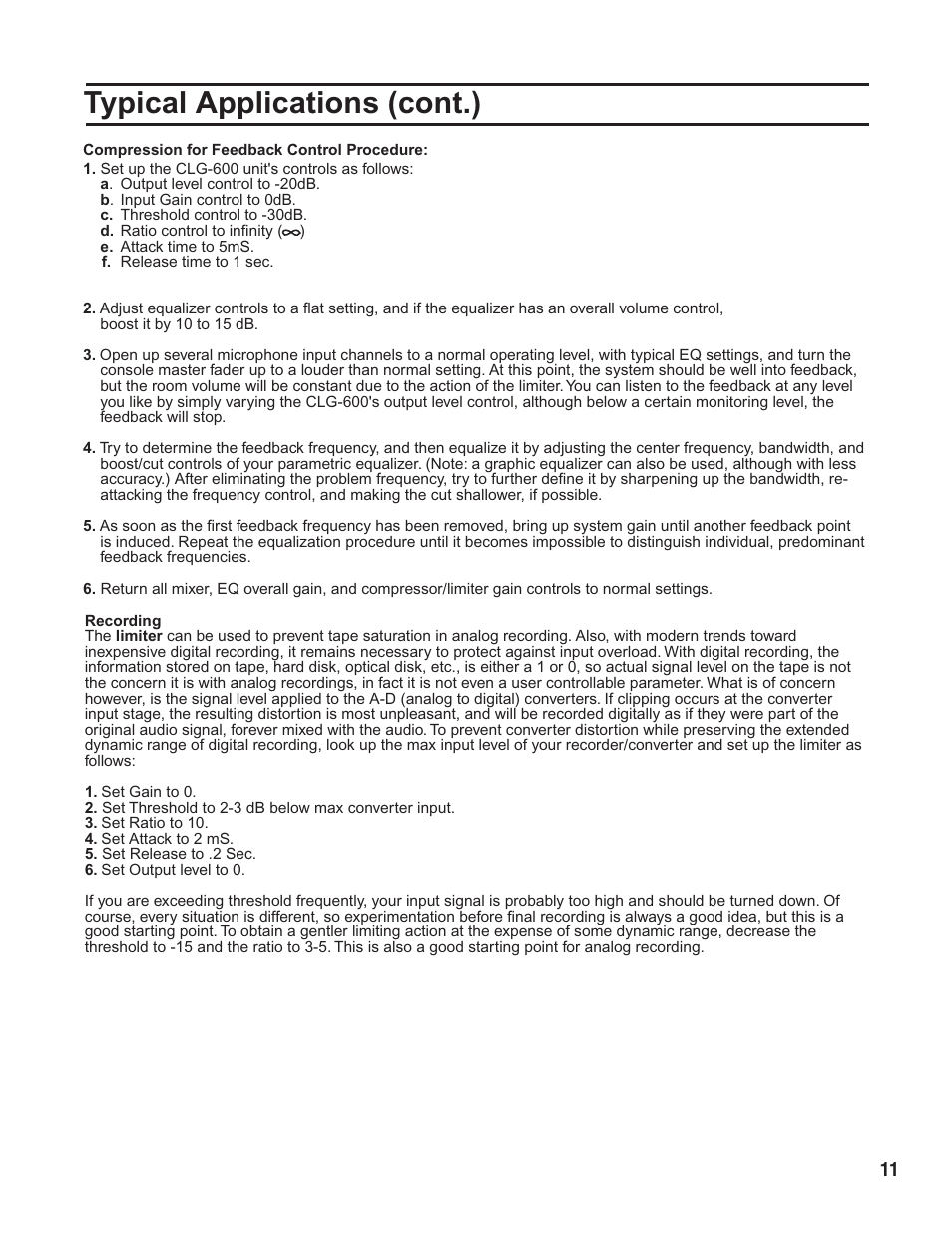 Pg 11 typical applications 2.pdf, Typical applications (cont.) | VocoPro CLG-600 User Manual | Page 12 / 16
