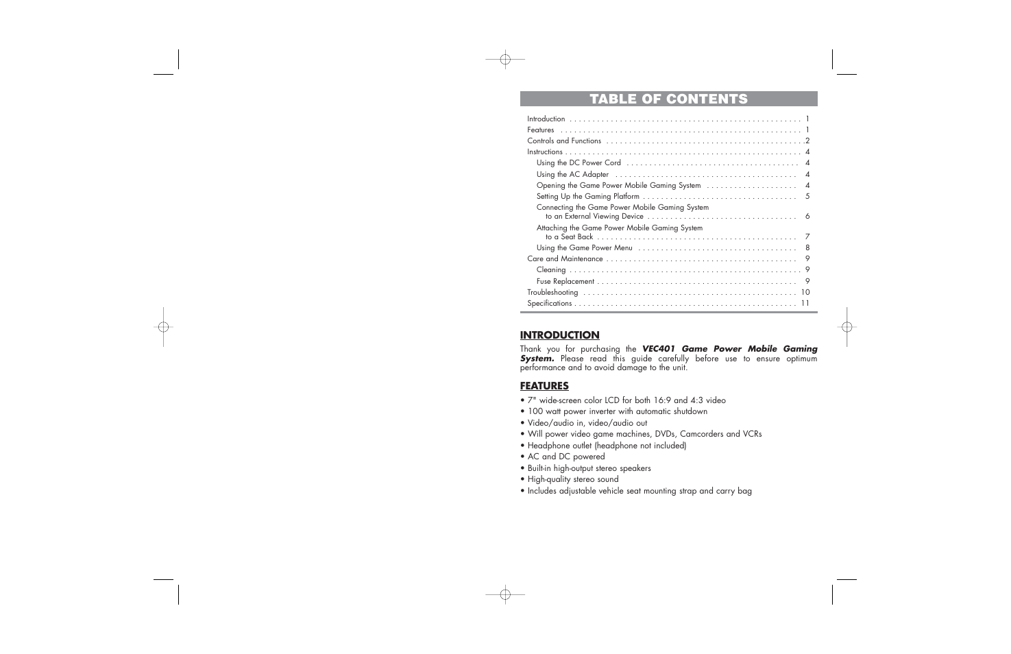 Vector iMobile VEC401 User Manual | Page 3 / 8