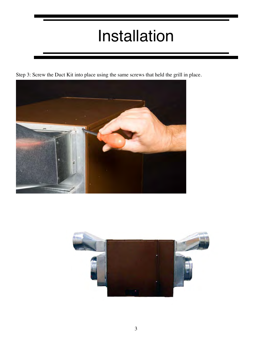 Installation | Vinothèque Extreme 4000 Duct Kit User Manual | Page 5 / 11