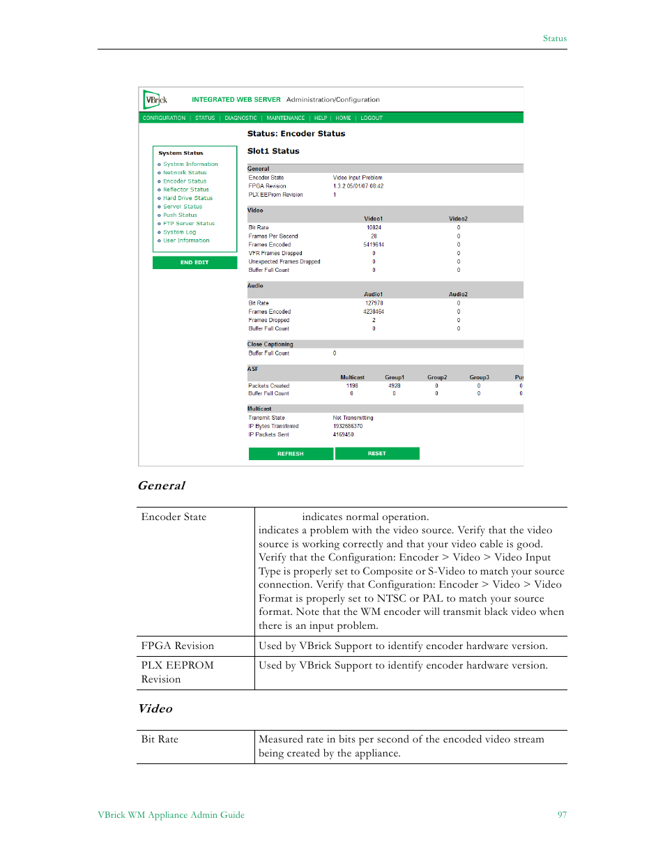 VBrick Systems VBRICK APPLIANCE VB6000 User Manual | Page 107 / 156