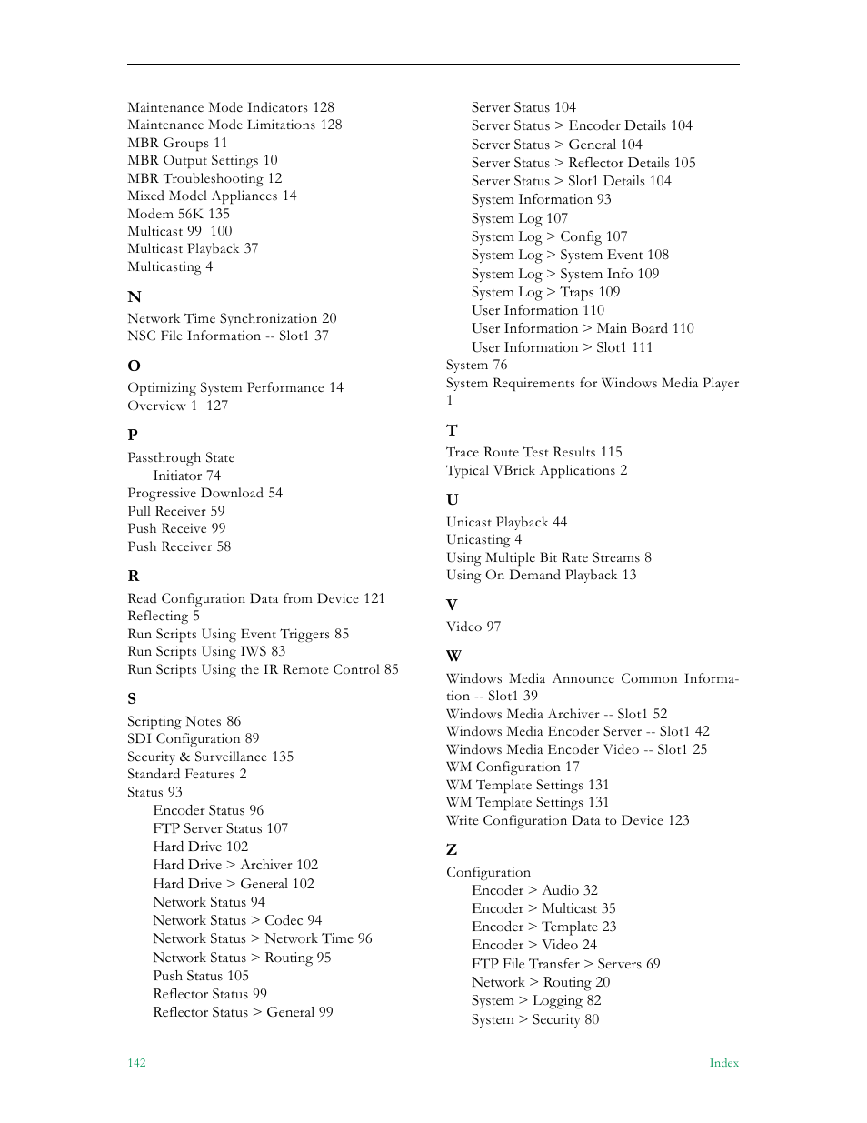 VBrick Systems VBRICK APPLIANCE VB6000 User Manual | Page 152 / 156
