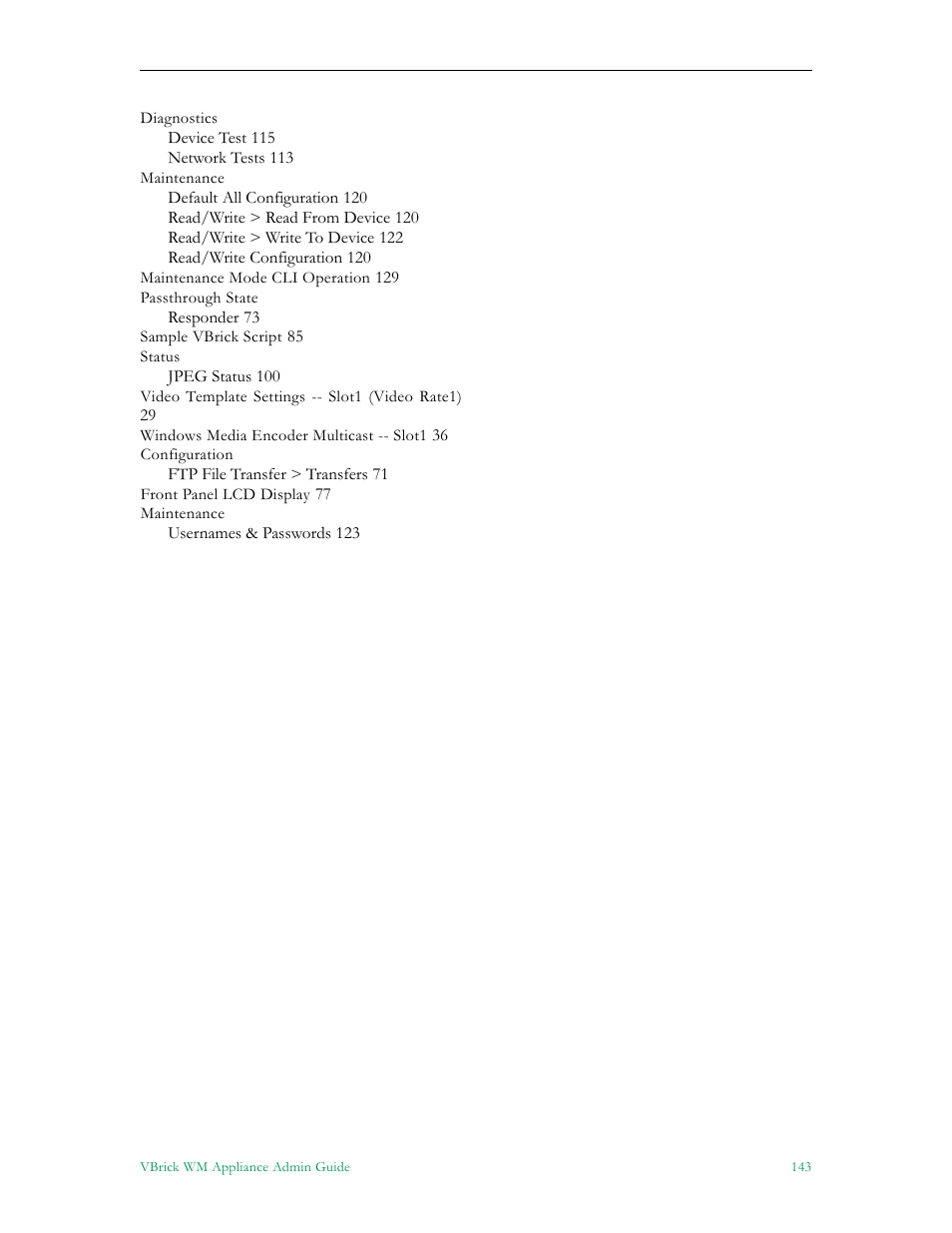 VBrick Systems VBRICK APPLIANCE VB6000 User Manual | Page 153 / 156