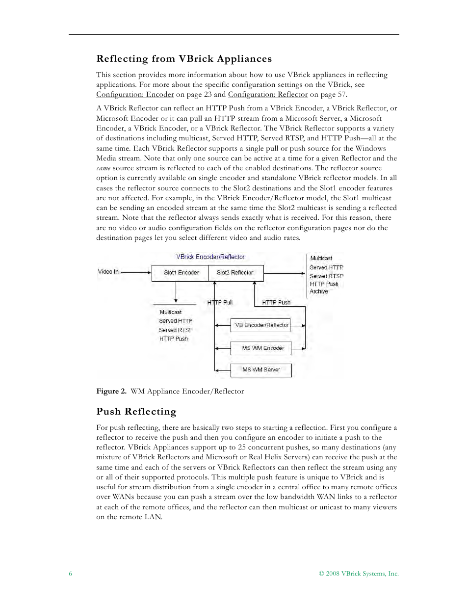 Reflecting from vbrick appliances push reflecting, Reflecting from vbrick appliances, Push reflecting | VBrick Systems VBRICK APPLIANCE VB6000 User Manual | Page 16 / 156