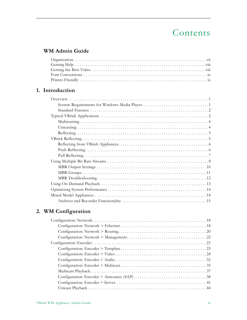 VBrick Systems VBRICK APPLIANCE VB6000 User Manual | Page 3 / 156