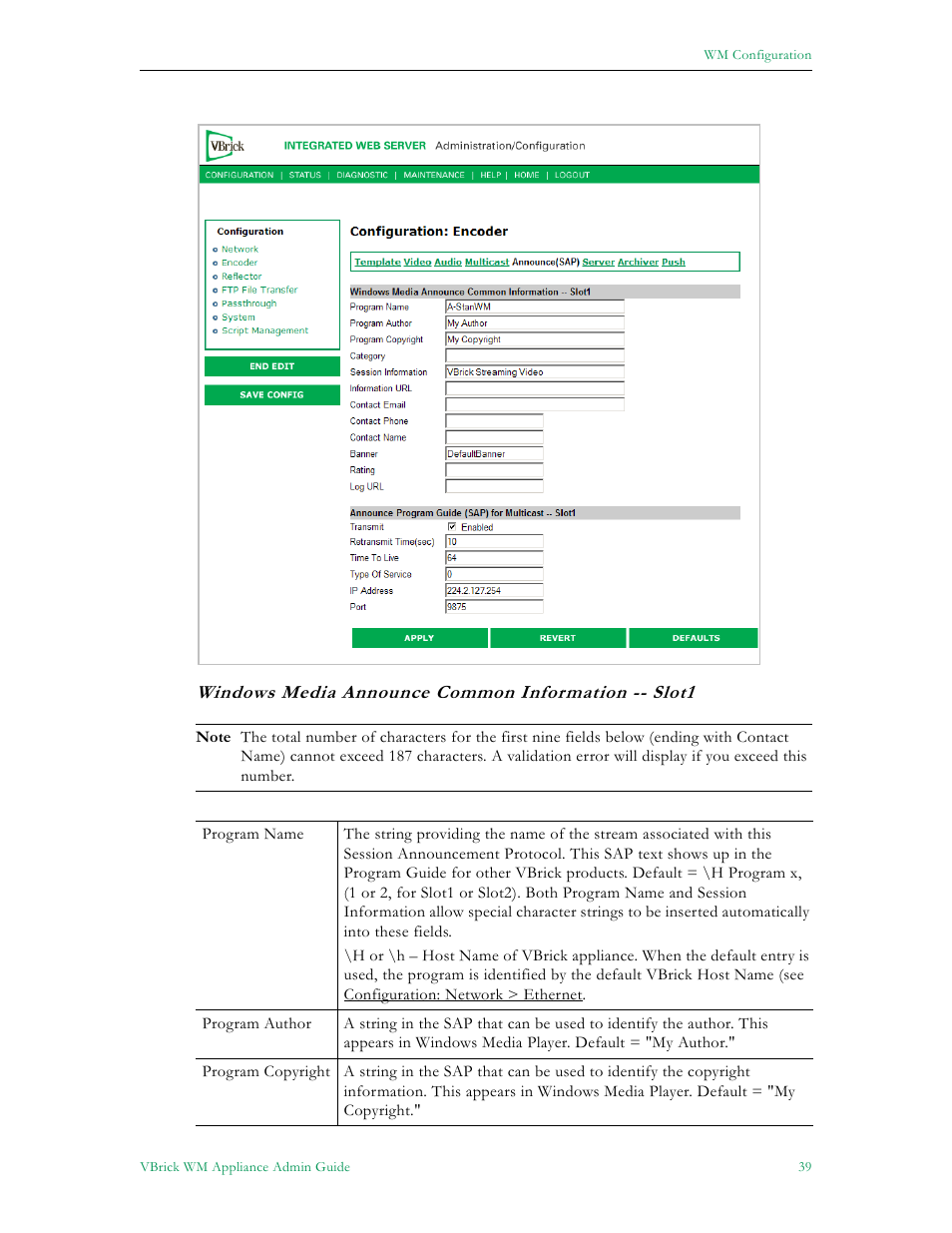 VBrick Systems VBRICK APPLIANCE VB6000 User Manual | Page 49 / 156