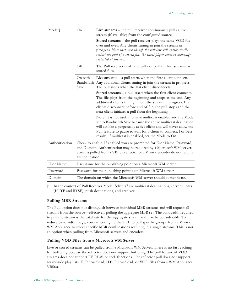 VBrick Systems VBRICK APPLIANCE VB6000 User Manual | Page 71 / 156
