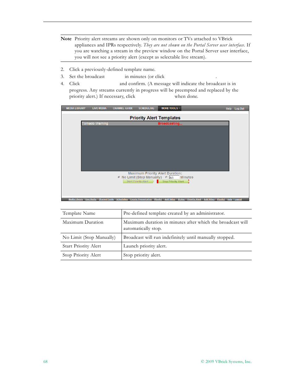 VBrick Systems ENTERPRISE MEDIA SYSTEM V5.0 User Manual | Page 74 / 76
