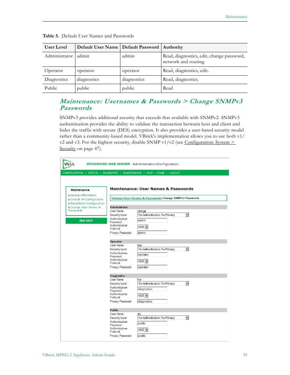VBrick Systems VB5000 User Manual | Page 101 / 124