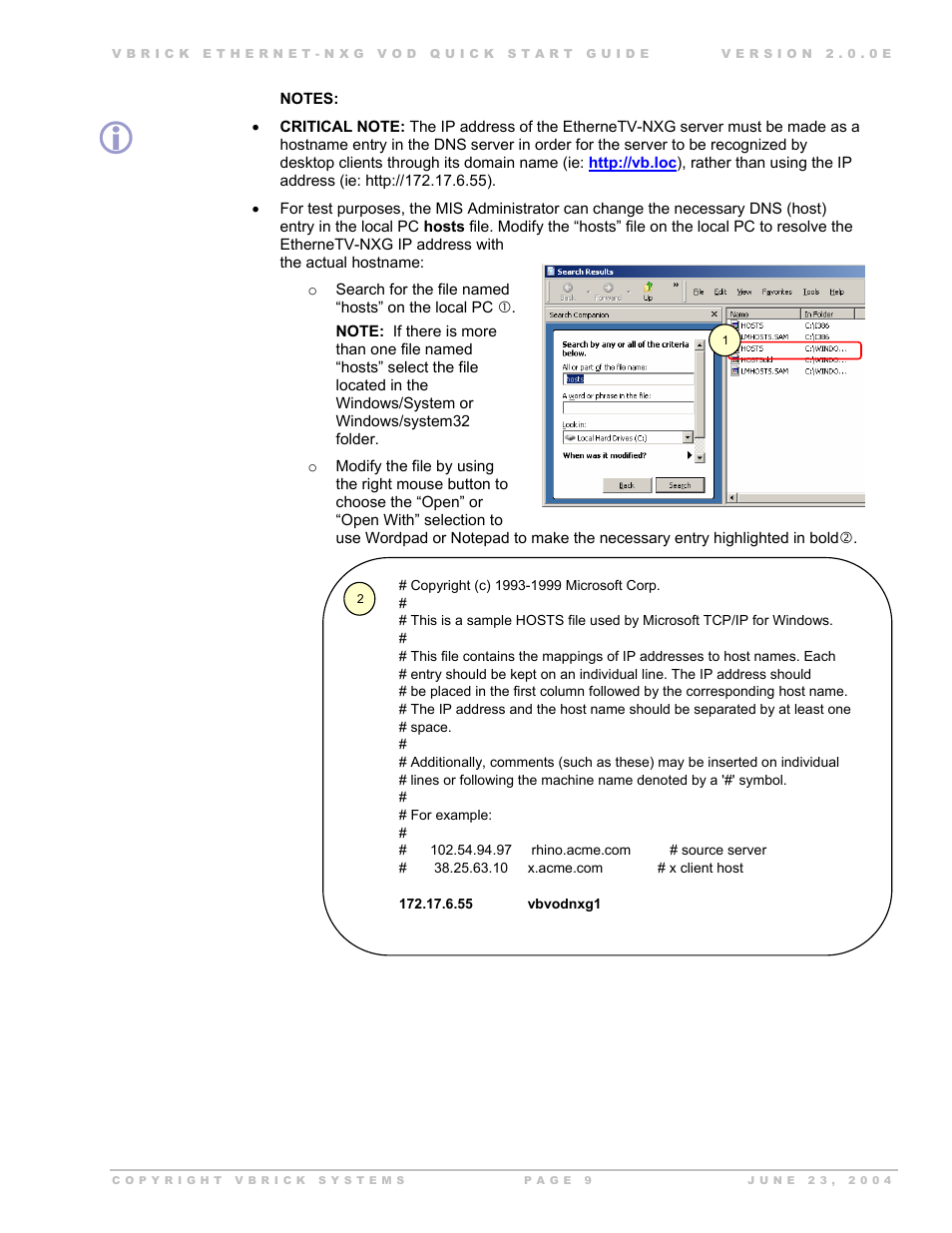 VBrick Systems EtherneTV-NXG 2 User Manual | Page 9 / 21