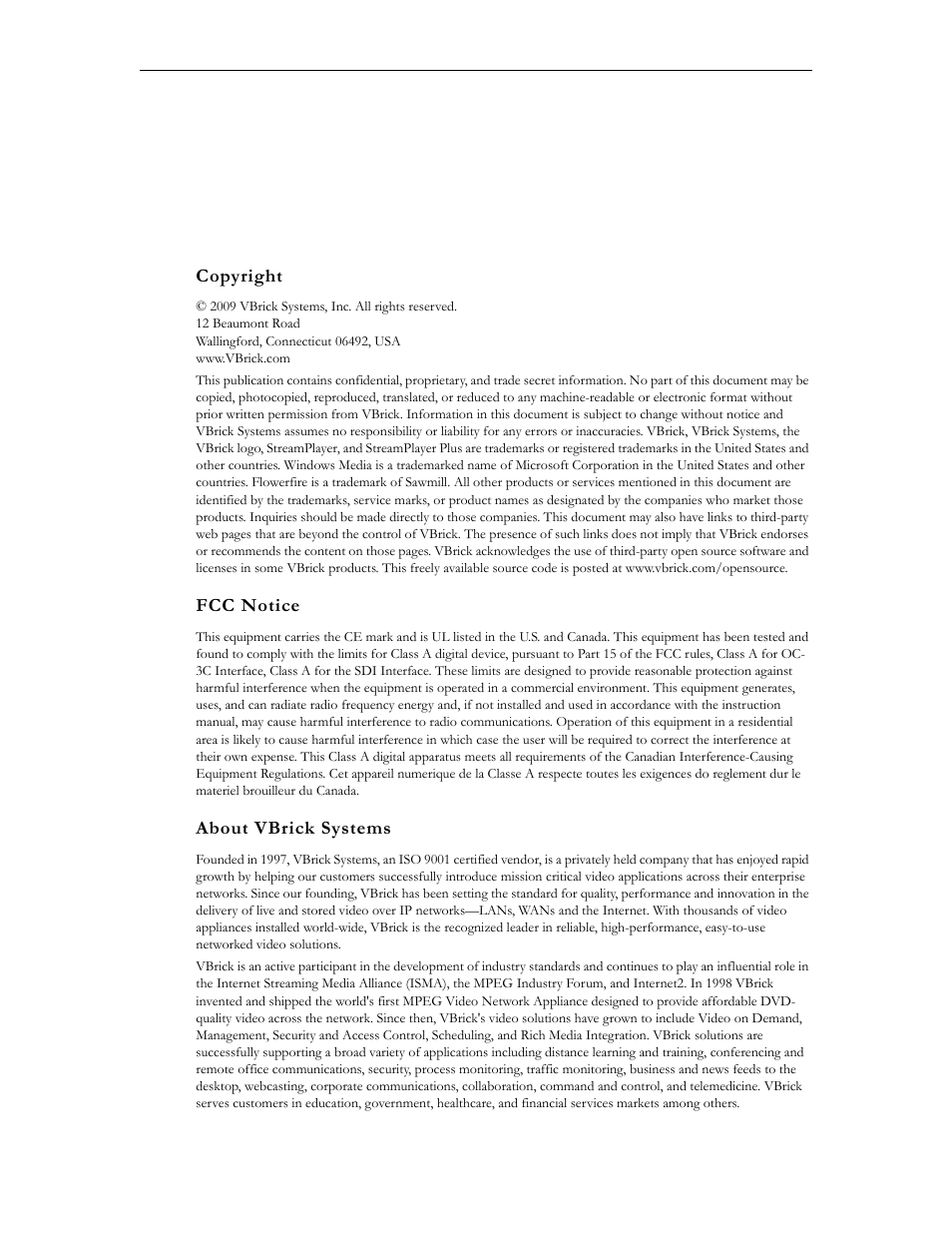VBrick Systems 7000 User Manual | Page 2 / 76