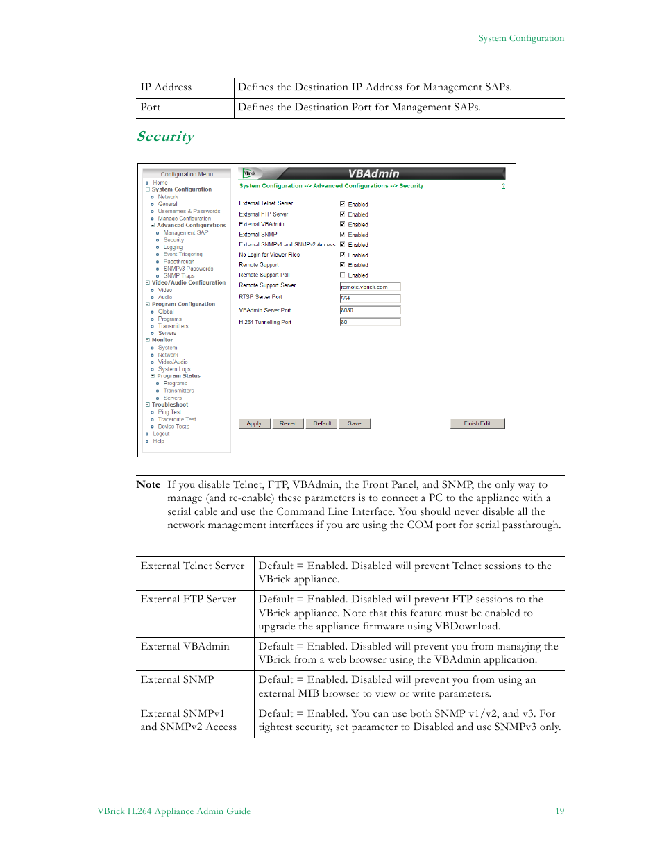 Security | VBrick Systems 7000 User Manual | Page 25 / 76