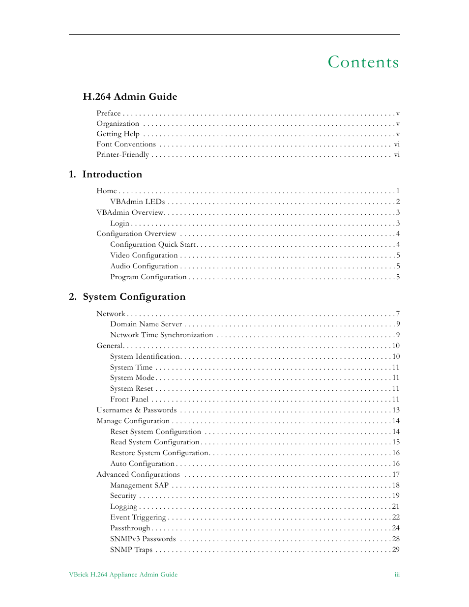 VBrick Systems 7000 User Manual | Page 3 / 76