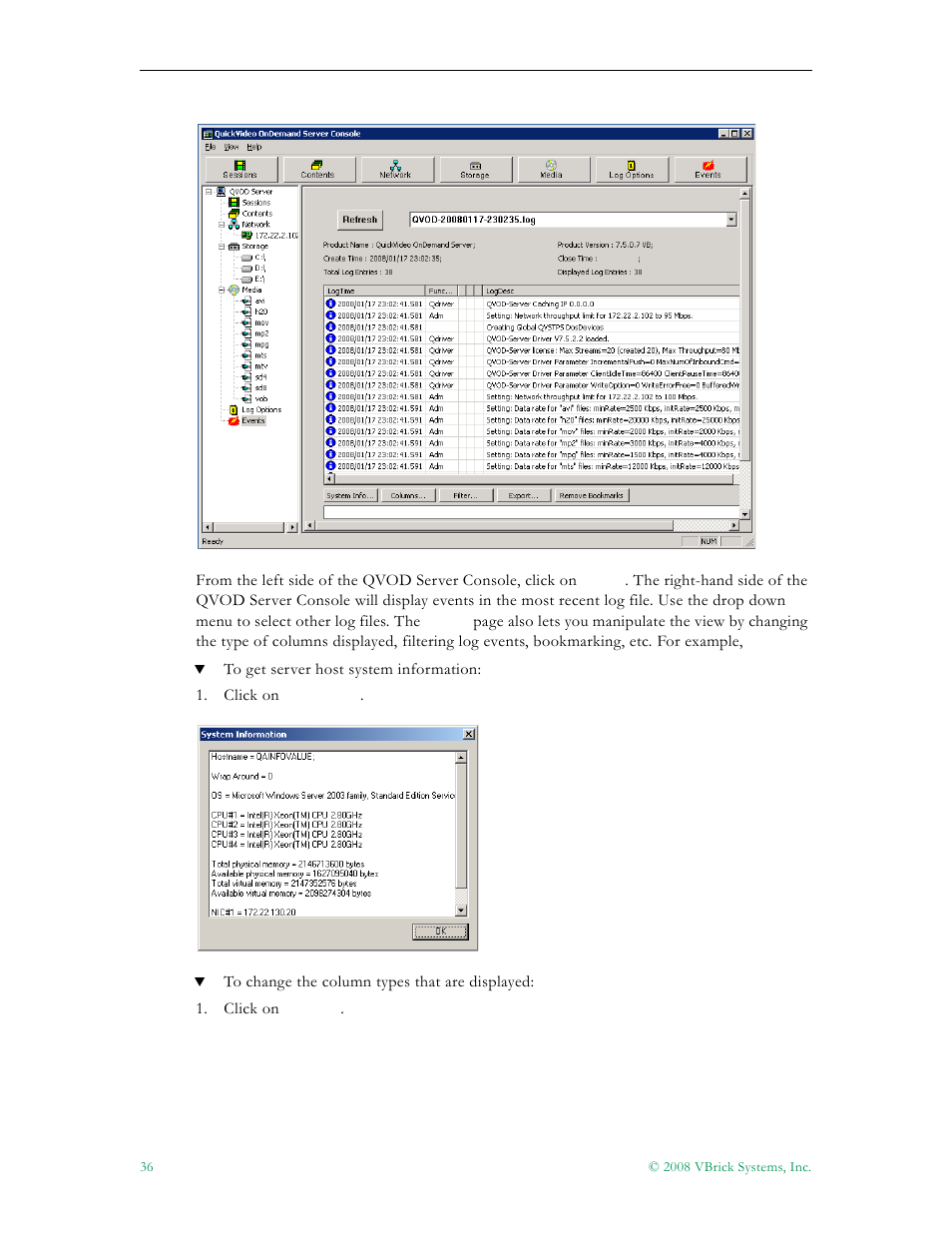 VBrick Systems VOD-W Server VBrick v4.2.1 User Manual | Page 44 / 94