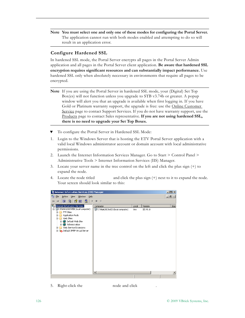 Configure hardened ssl) or | VBrick Systems ETHERNETV V4.4.3 User Manual | Page 138 / 216
