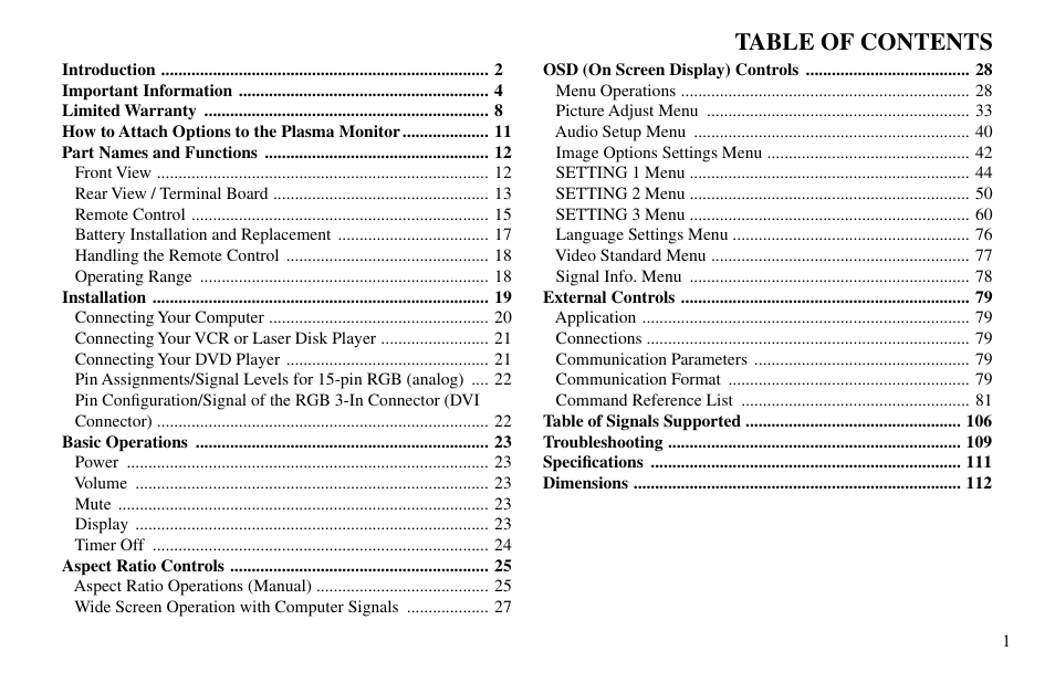 Vidikron VP-60 User Manual | Page 2 / 117
