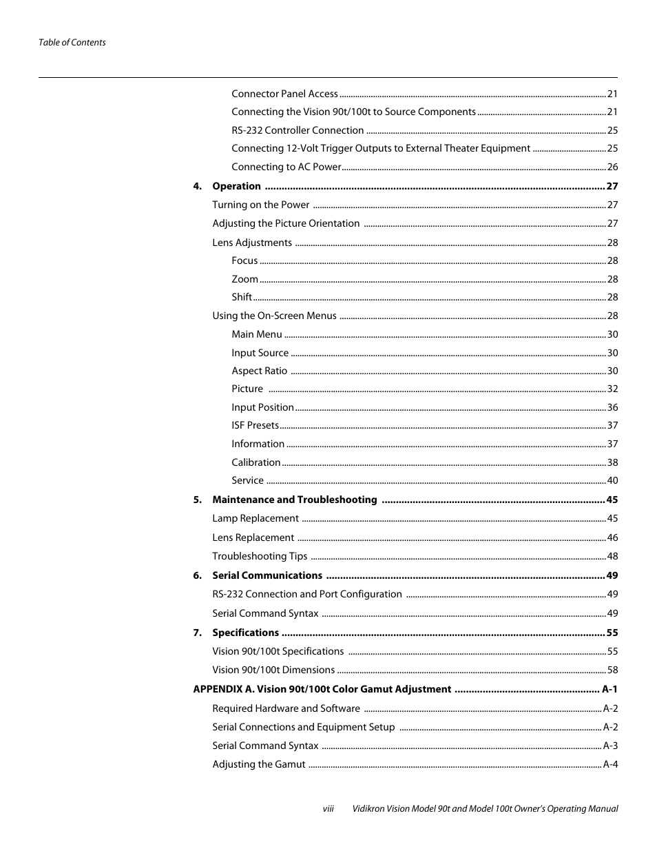 Vidikron Vision 90t User Manual | Page 8 / 76