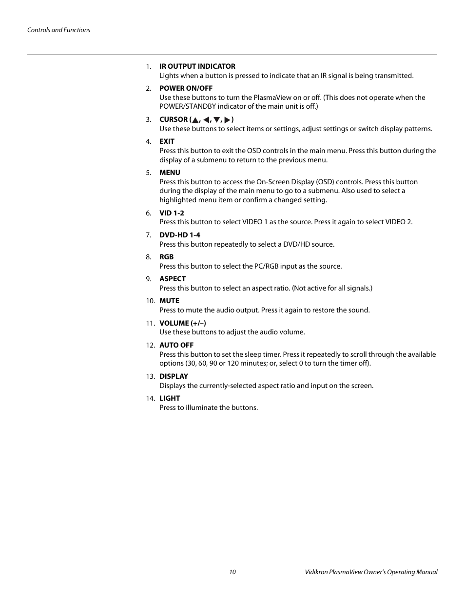 Pre l iminar y | Vidikron VP-42HD User Manual | Page 20 / 64