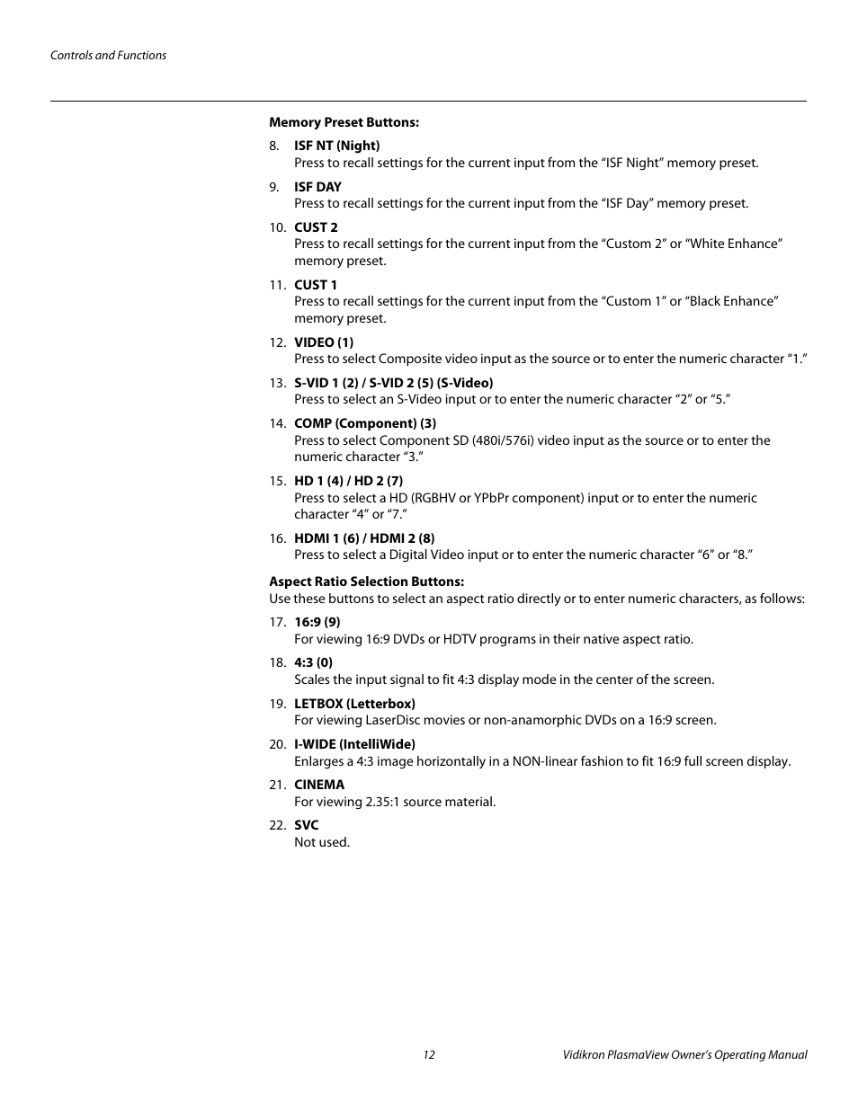 Pre l iminar y | Vidikron VP-6500VHD User Manual | Page 22 / 70