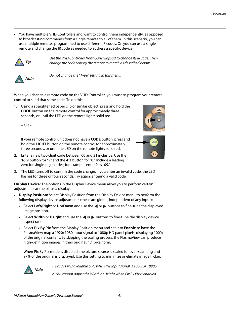 Display device, Pre l iminar y | Vidikron VP-6500VHD User Manual | Page 51 / 70