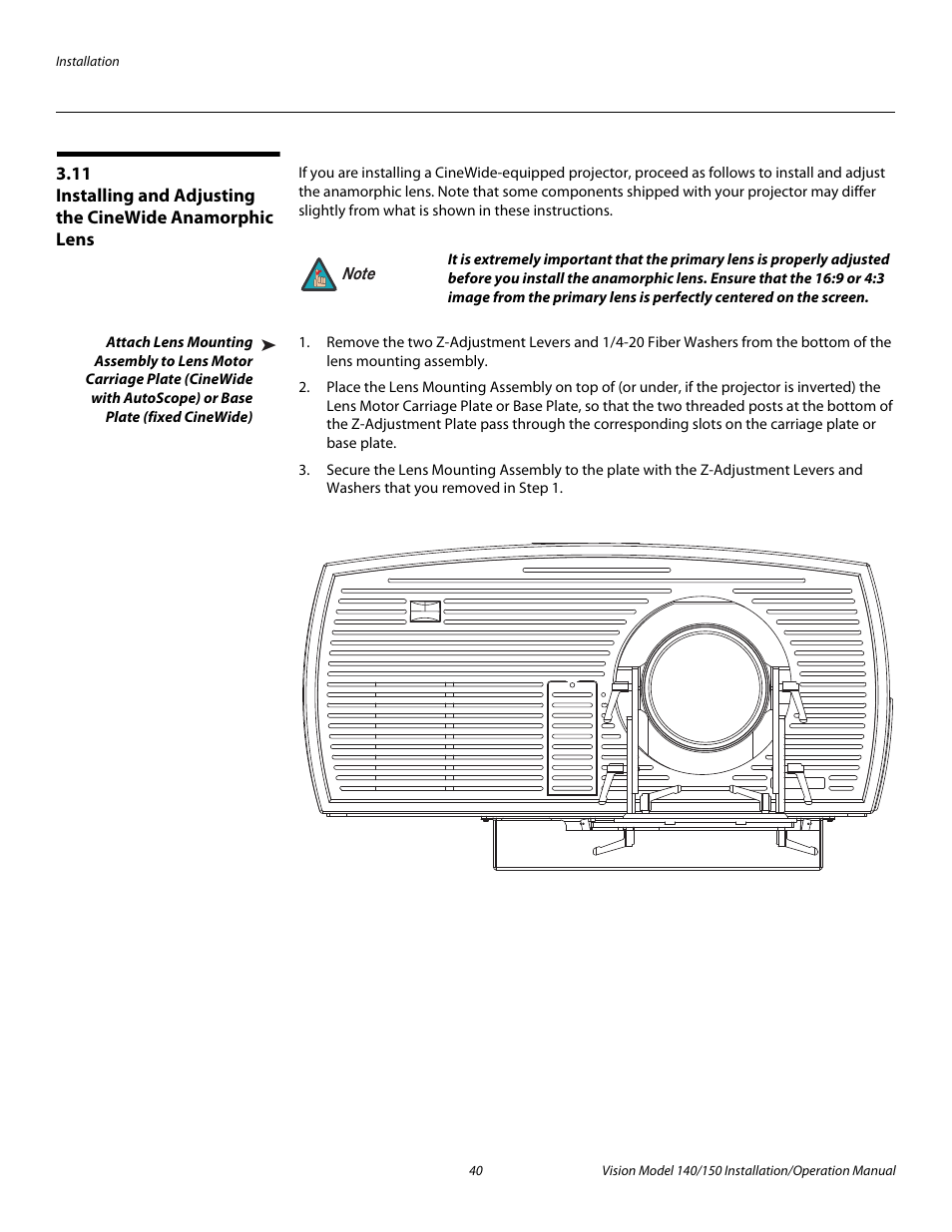 Pre l iminar y | Vidikron Vision 150 User Manual | Page 54 / 116