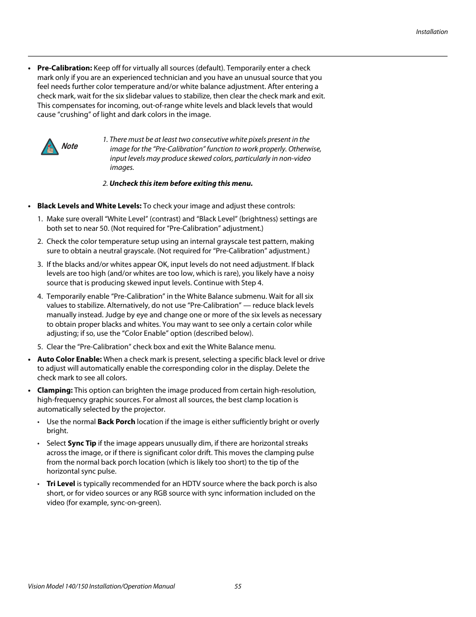 Pre l iminar y | Vidikron Vision 150 User Manual | Page 69 / 116