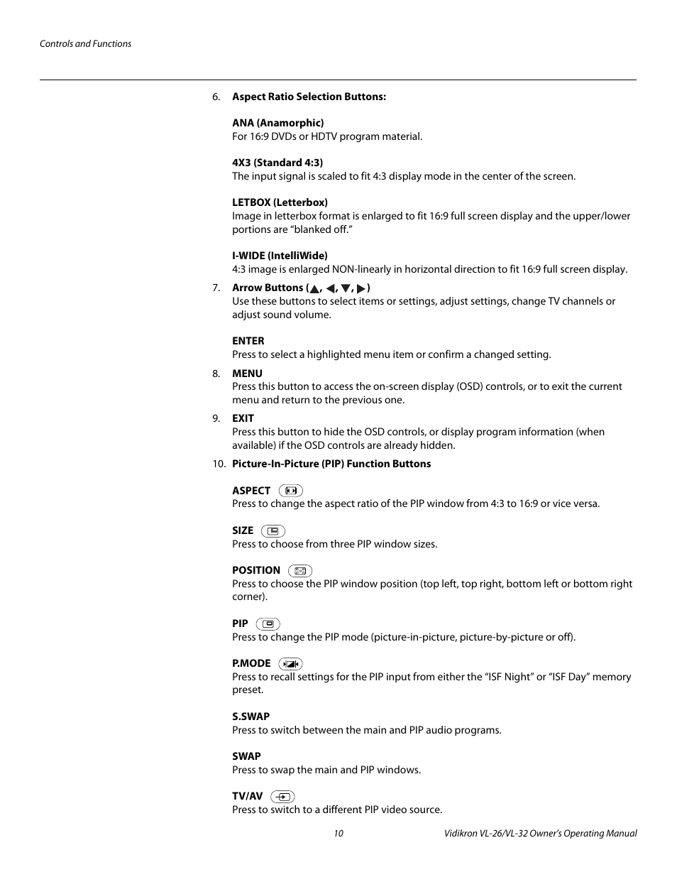 Vidikron VL-26HD User Manual | Page 20 / 66
