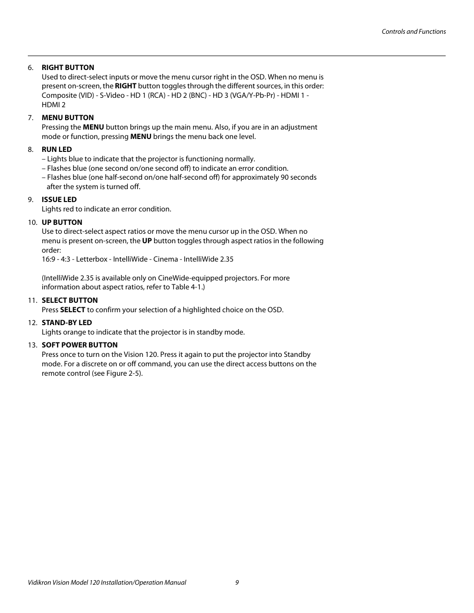 Pre l iminar y | Vidikron Vision 120 User Manual | Page 23 / 92