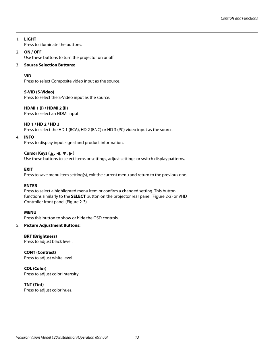 Pre l iminar y | Vidikron Vision 120 User Manual | Page 27 / 92
