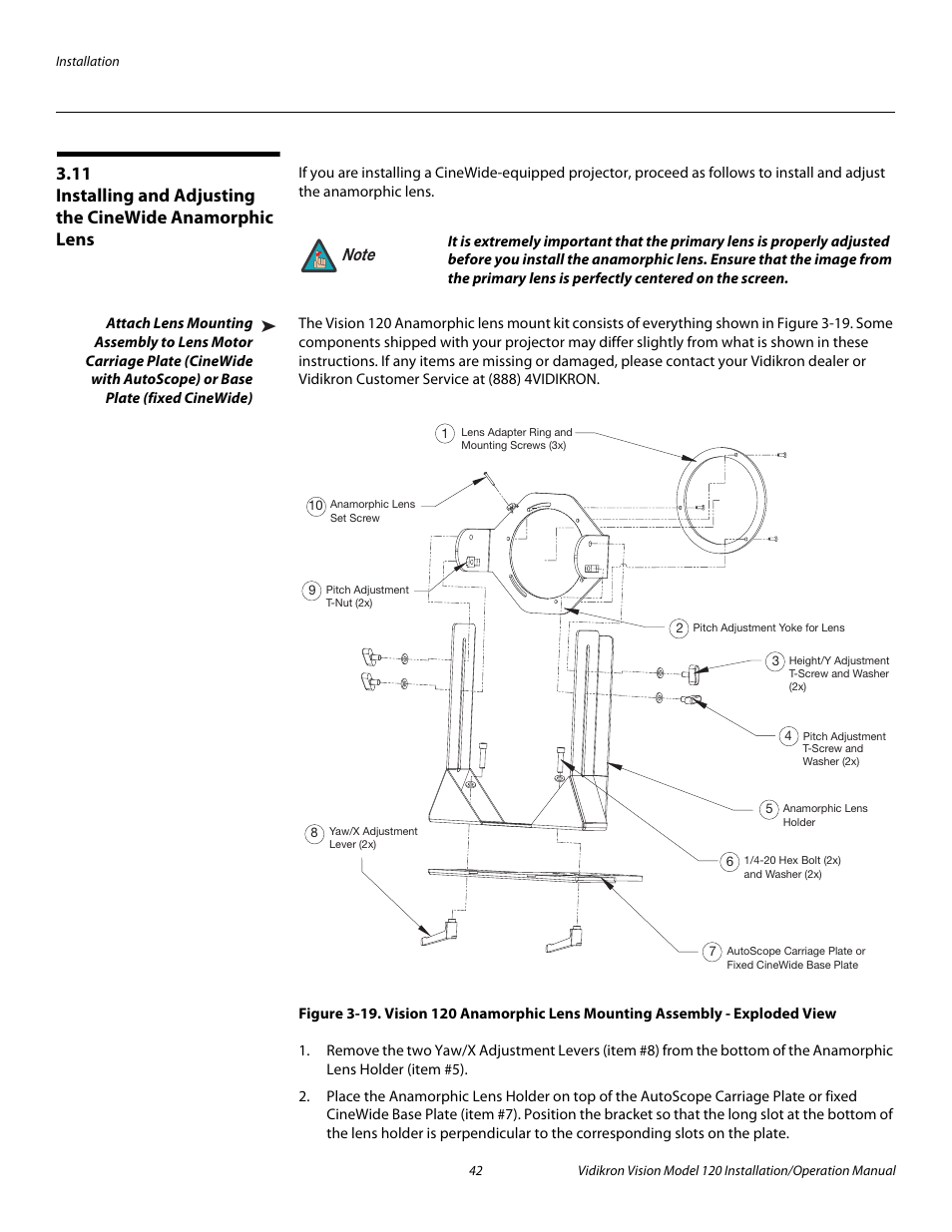 Pre l iminar y | Vidikron Vision 120 User Manual | Page 56 / 92