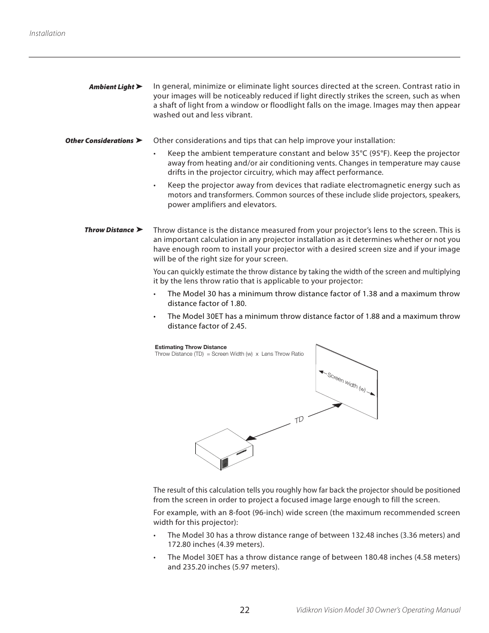 Vidikron Vision 30 User Manual | Page 22 / 58