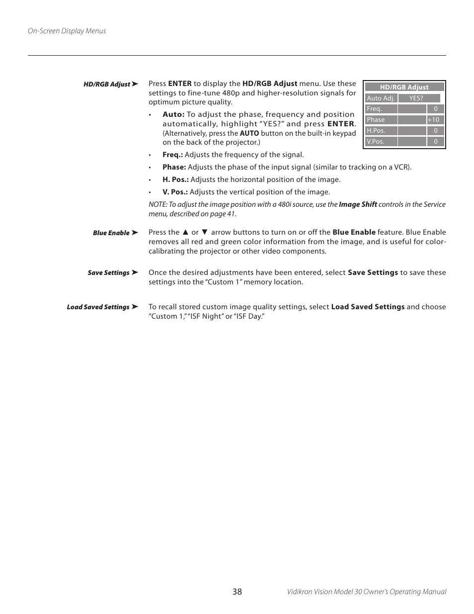 Vidikron Vision 30 User Manual | Page 38 / 58