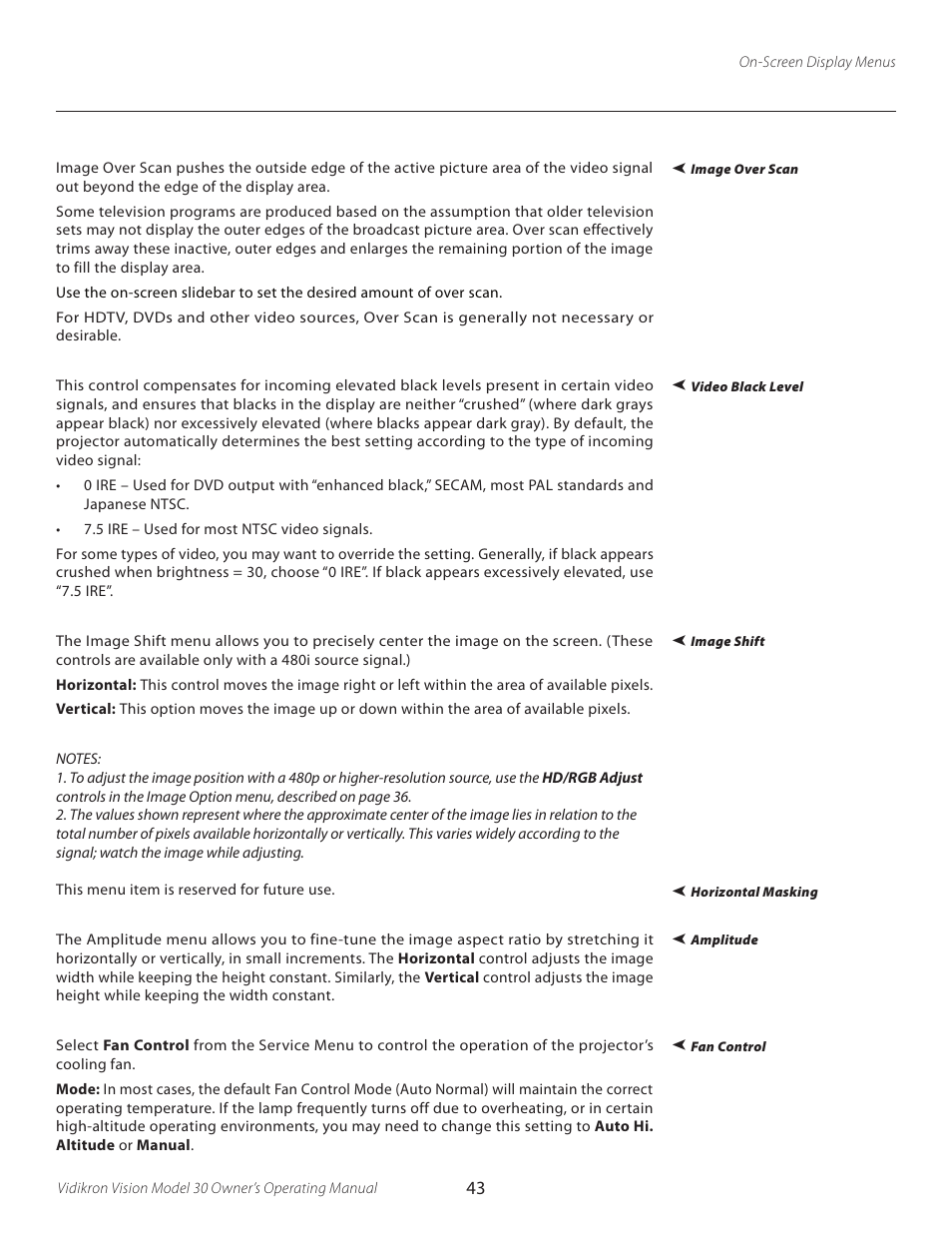 Vidikron Vision 30 User Manual | Page 43 / 58